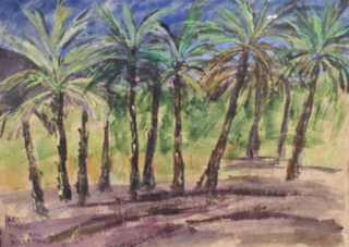 Schilderij, Maya Wildevuur (1944-2023), Agdz Marokko, 2002